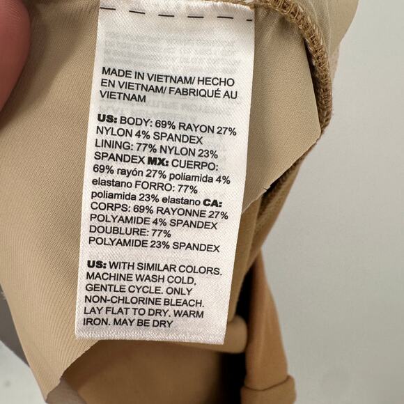 CHICOS NWT Juliet Slim Leg Pull on Elastic Waist Pants in Brown Khaki // 2 - Picture 8 of 13